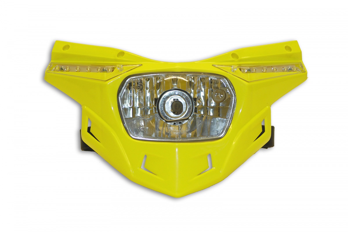 Replacement plastic for motocross Stealth headlight lower part yellow - Headlight - PF01714-102 - Ufo Plast