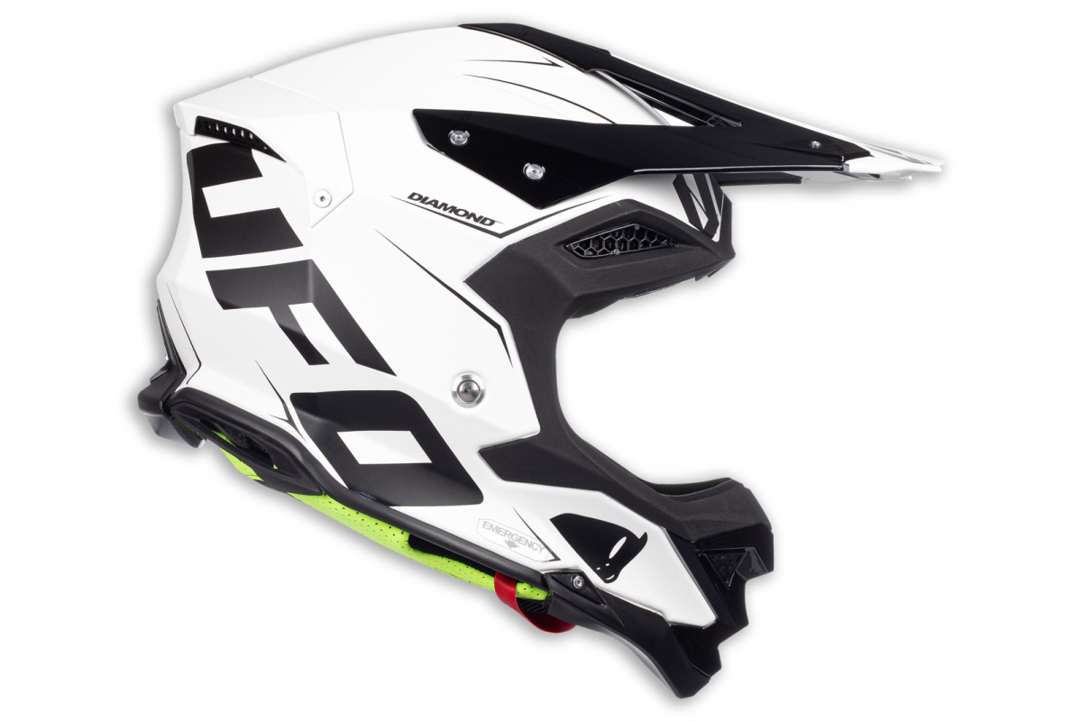 Motocross helmet Diamond limited edition black and white - ADULT - HE051 - Ufo Plast