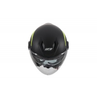 Spirit urban jet helmet black and neon yellow - Helmets - HE13003-KD - Ufo Plast