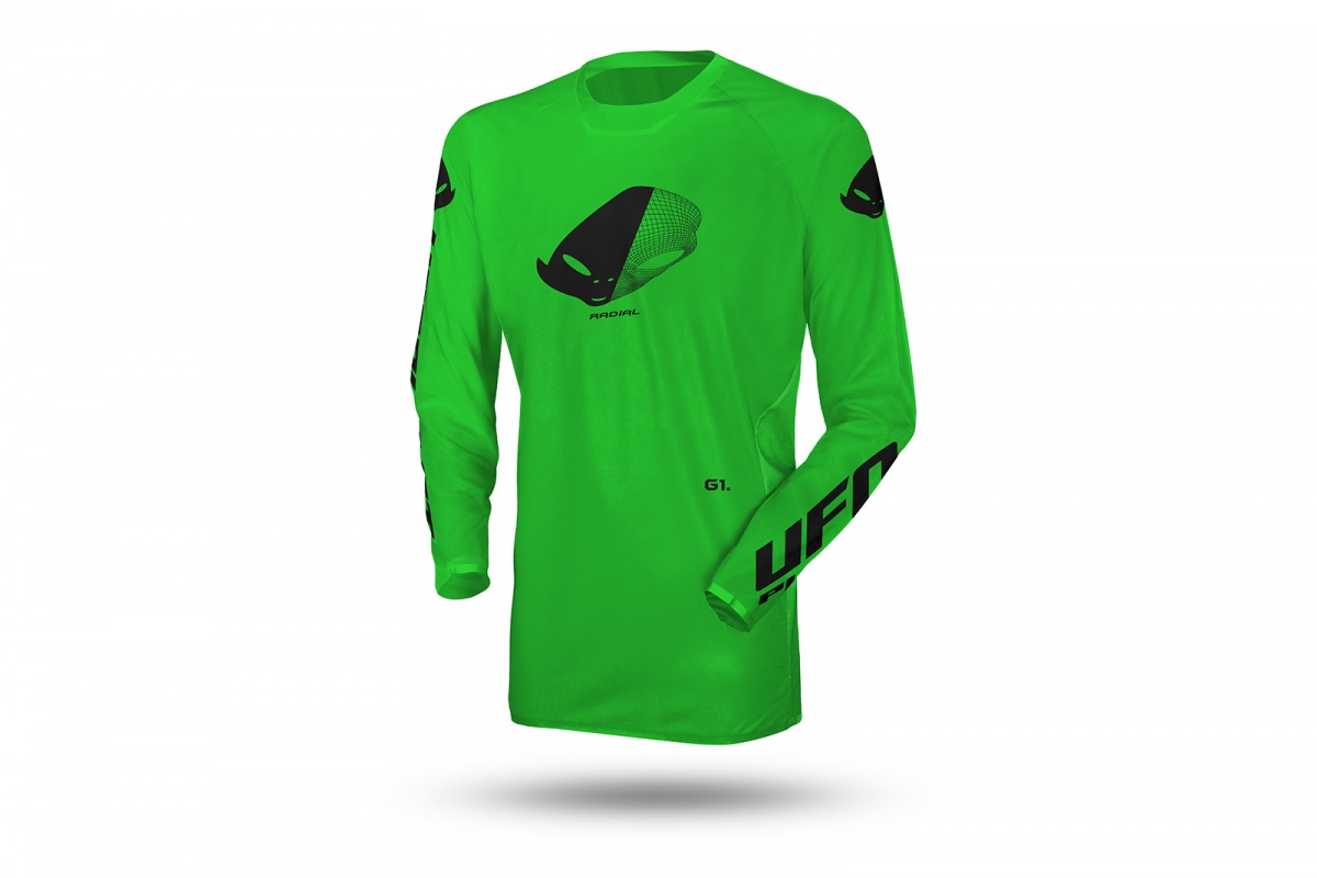 Motocross Radial jersey green - 2023 COLLECTION - MG04527-AFLU - Ufo Plast