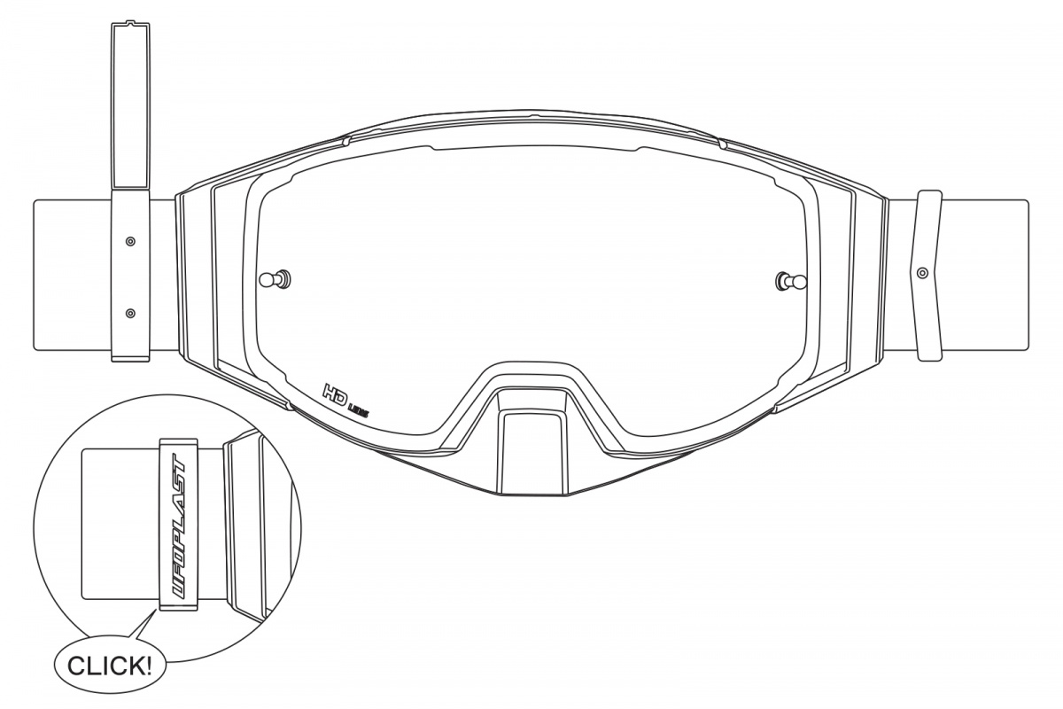 Motocross Wise Pro goggle red - Adult gear - GO13002-BW - UFO Plast