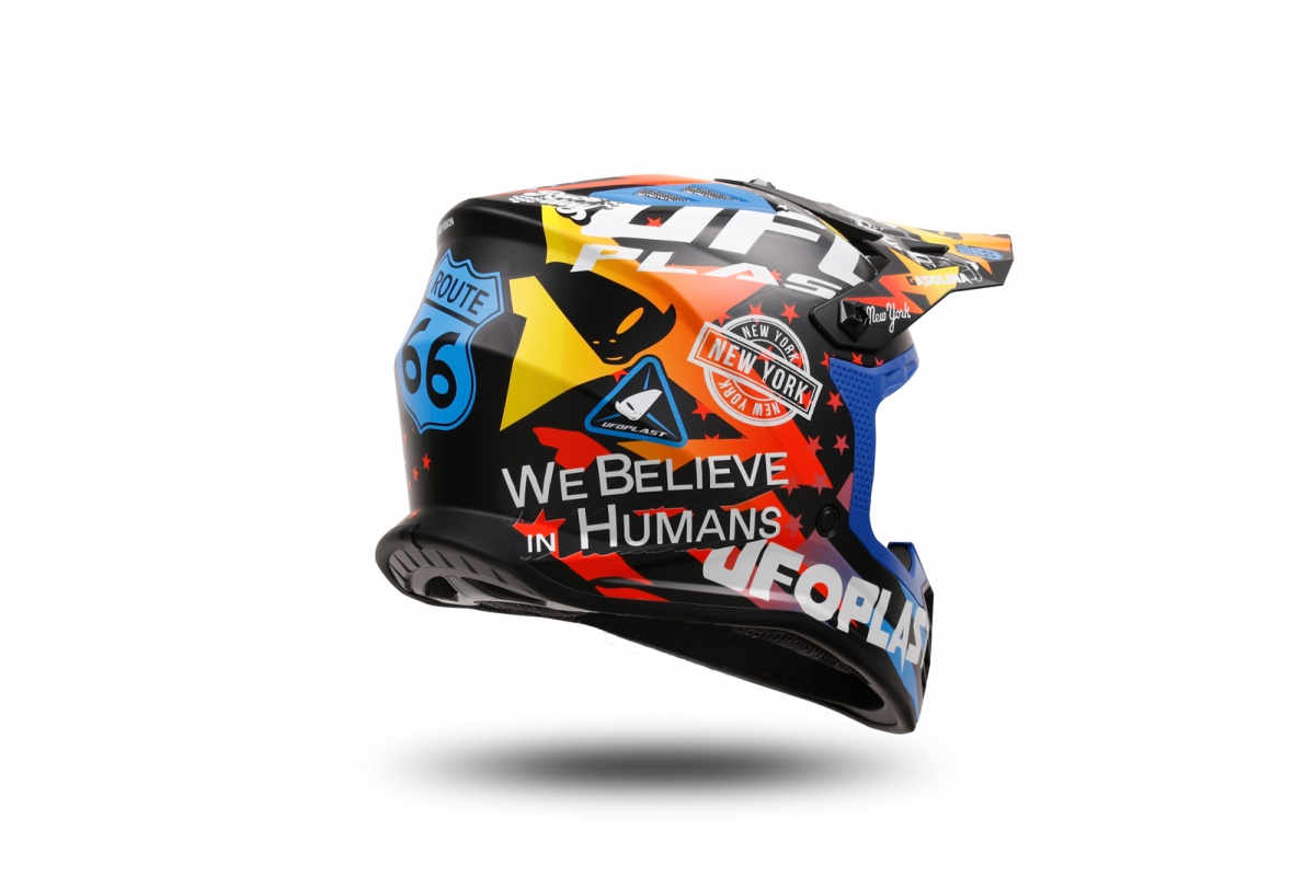 motocross Korey helmet for kids black, yellow and blue - Helmets - HE13600-CD - UFO Plast